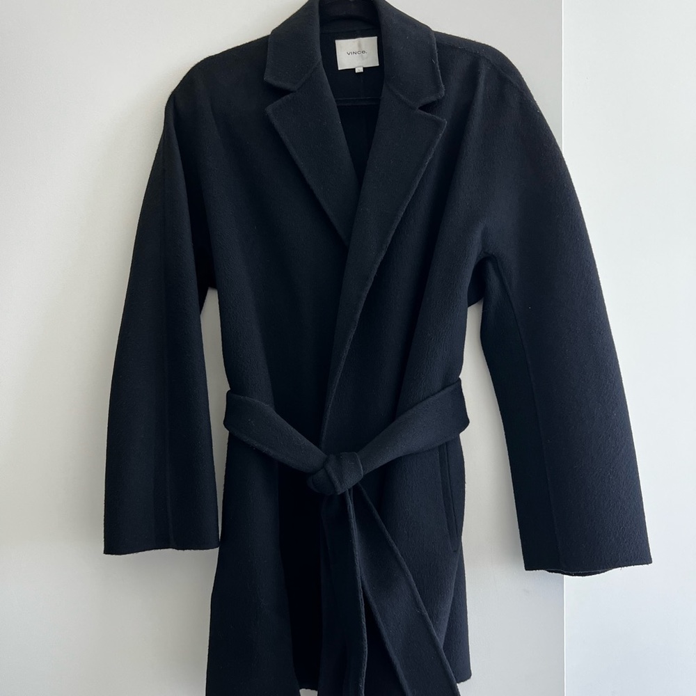 Vince cashmere black coat